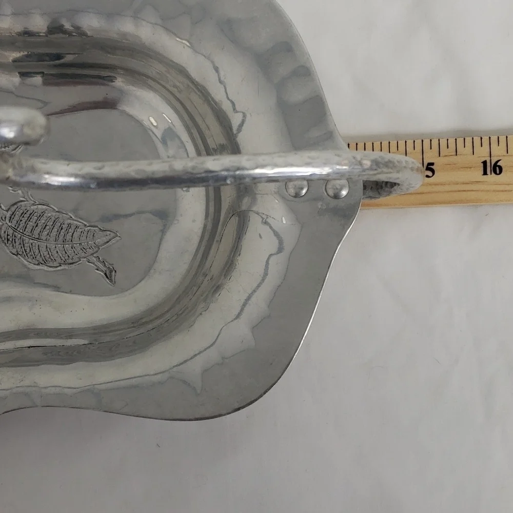 Vintage Wrought Farberware Tray Hammered Alminum Brooklyn NY